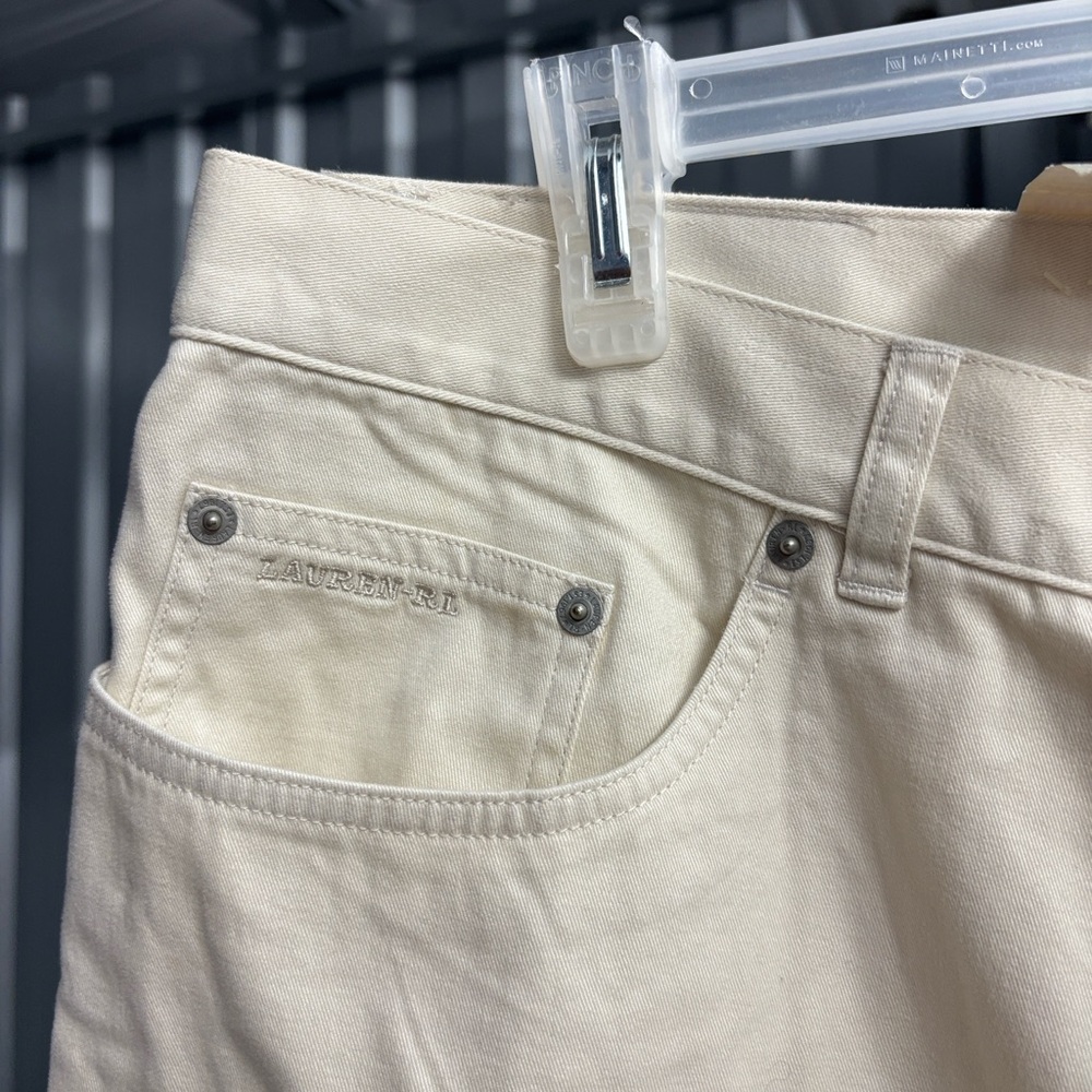 NWT Lauren Ralph Lauren Hyannis Highlight Women's Cream Sand Dune Capris 20W - Picture 5 of 16